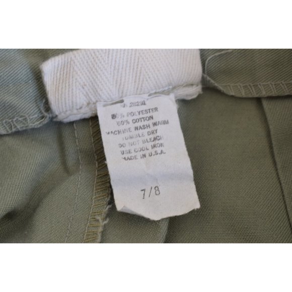 Vintage 90s Sage Poly/Cotton High Waisted Skirt size 7/8 |‎ 26 waist - Picture 9 of 10